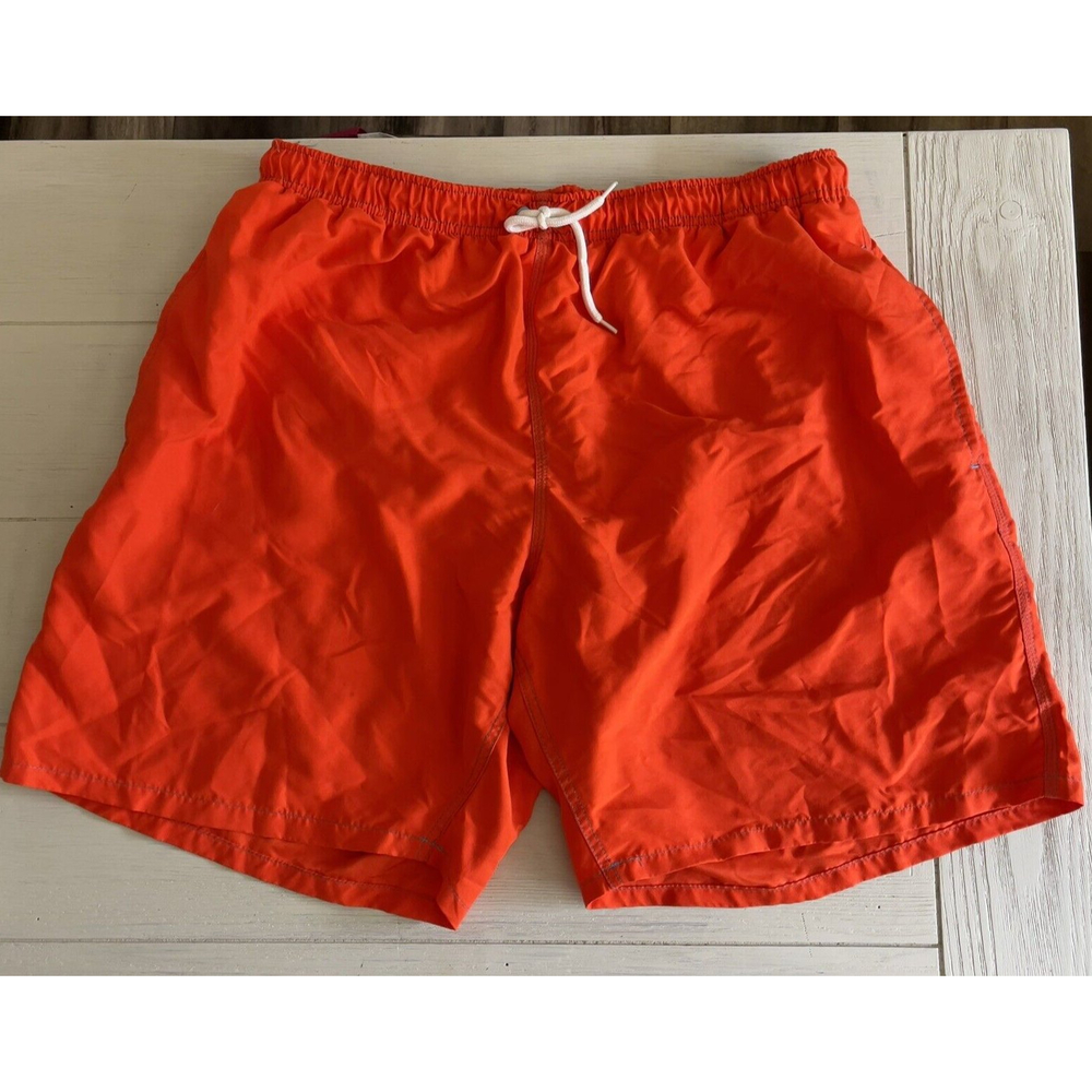 Saddlebred Men's Orange Solid Mesh Lined Swim Trunks, Size Big & Tall 2X